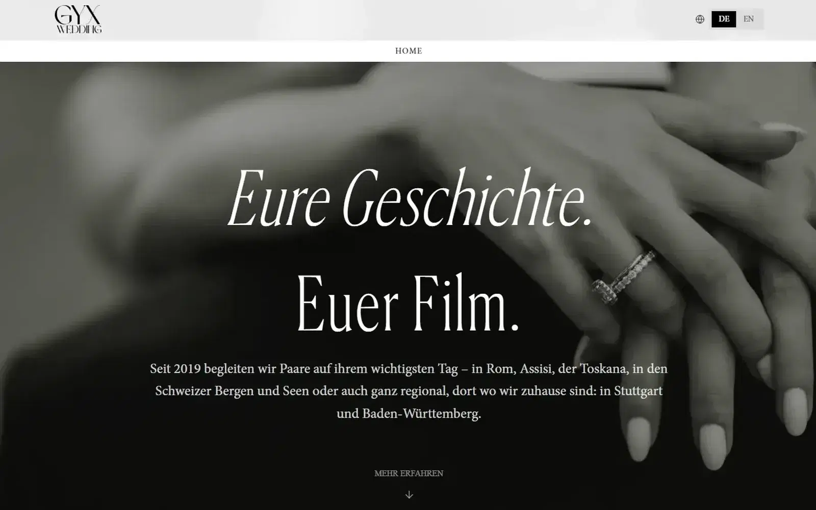 Startseite von GYX Wedding